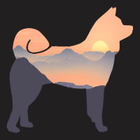 Akita Akita Dog Silhouette Sun Mountain Akita Inu Gift T-shirt | Artistshot