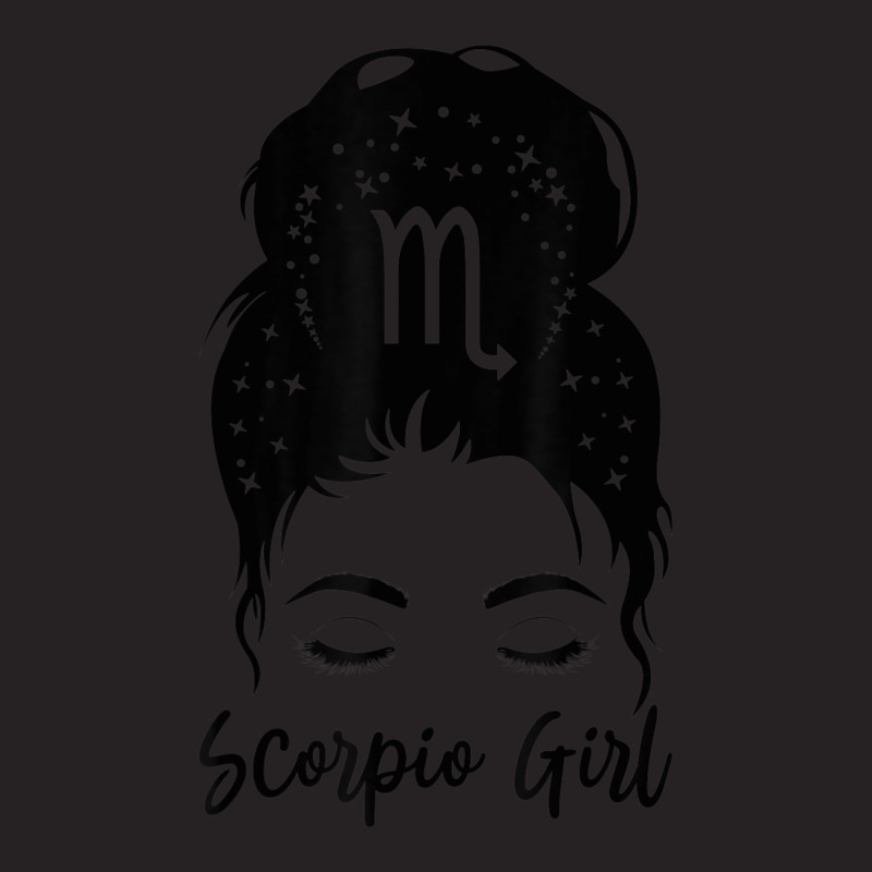 Scorpio Girl Messy Bun Zodiac Symbol Woman Birthday Costume Vintage Cap by cm-arts | Artistshot