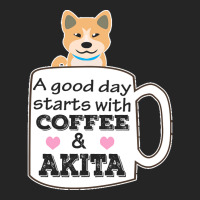 Akitaa Good Day Starts With Coffee And Akita, Cute Akita Lover Unisex Hoodie | Artistshot