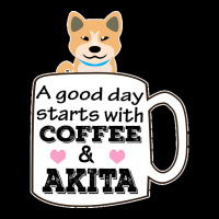 Akitaa Good Day Starts With Coffee And Akita, Cute Akita Lover Lightweight Hoodie | Artistshot