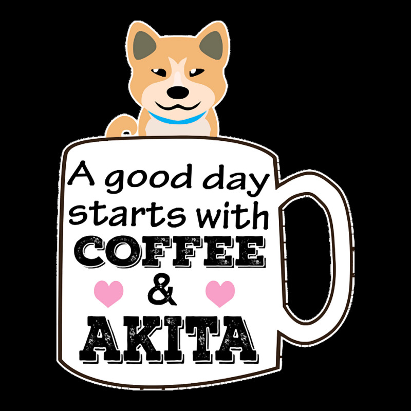 Akitaa Good Day Starts With Coffee And Akita, Cute Akita Lover Lightweight Hoodie | Artistshot