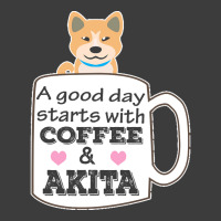 Akitaa Good Day Starts With Coffee And Akita, Cute Akita Lover Men's Polo Shirt | Artistshot