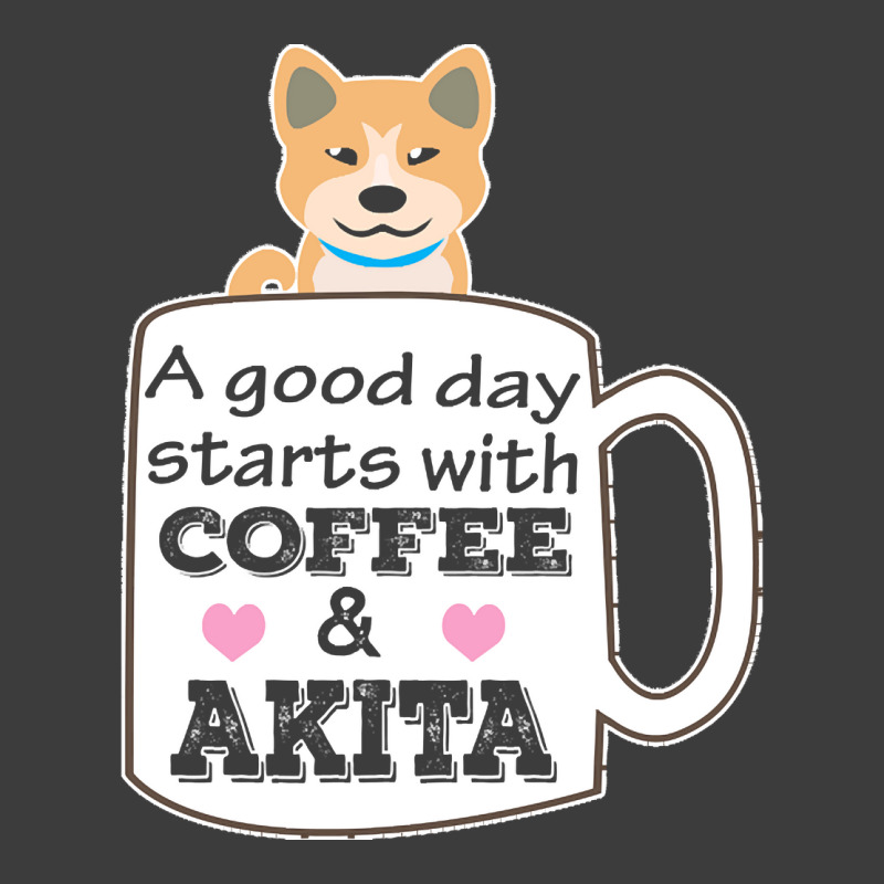 Akitaa Good Day Starts With Coffee And Akita, Cute Akita Lover Men's Polo Shirt | Artistshot