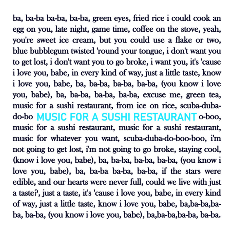 Custom Music For A Sushi Restaurant Full Lyrics Sticker By Johngilman