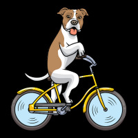 American Staffordshire American Staffordshire Dog With Bike V-neck Tee | Artistshot