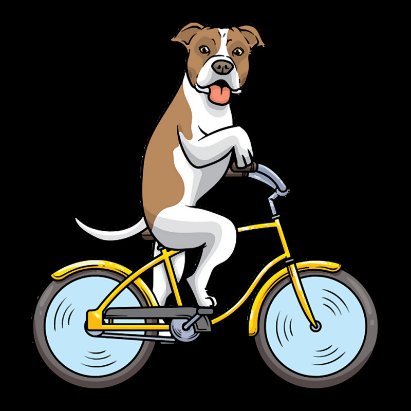 American Staffordshire American Staffordshire Dog With Bike V-neck Tee | Artistshot