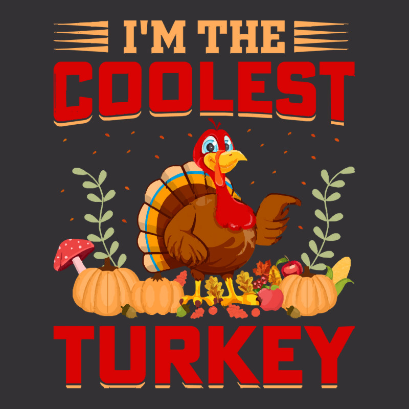 Thanksgiving Turkey I'm The Coolest Turkey Vintage Hoodie And Short Set | Artistshot