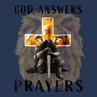 God Answers Prayers Warrior Men Christian Cross Lion Graphic Men Denim Jacket | Artistshot