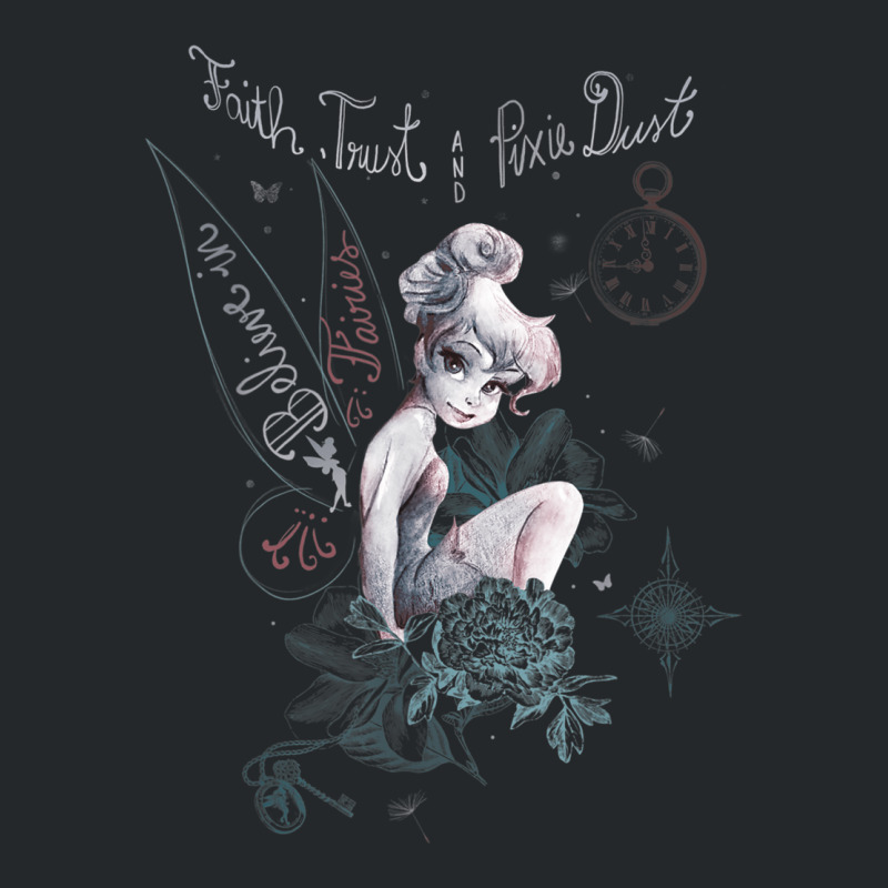 Peter Pan Tinker Bell Believe Drawing Graphic Crewneck Sweatshirt by althubich | Artistshot