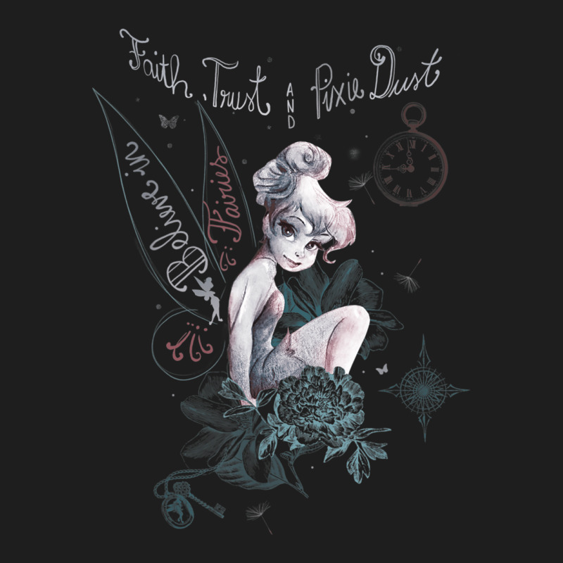 Peter Pan Tinker Bell Believe Drawing Graphic Classic T-shirt by althubich | Artistshot