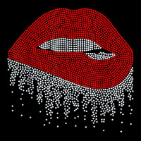 Dripping Lips Bling Rhinestone Woman Girl Birthday V-neck Tee | Artistshot