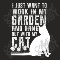 Just Want To Work In My Garden And Hang Out With Cat Ladies Fitted T-shirt | Artistshot