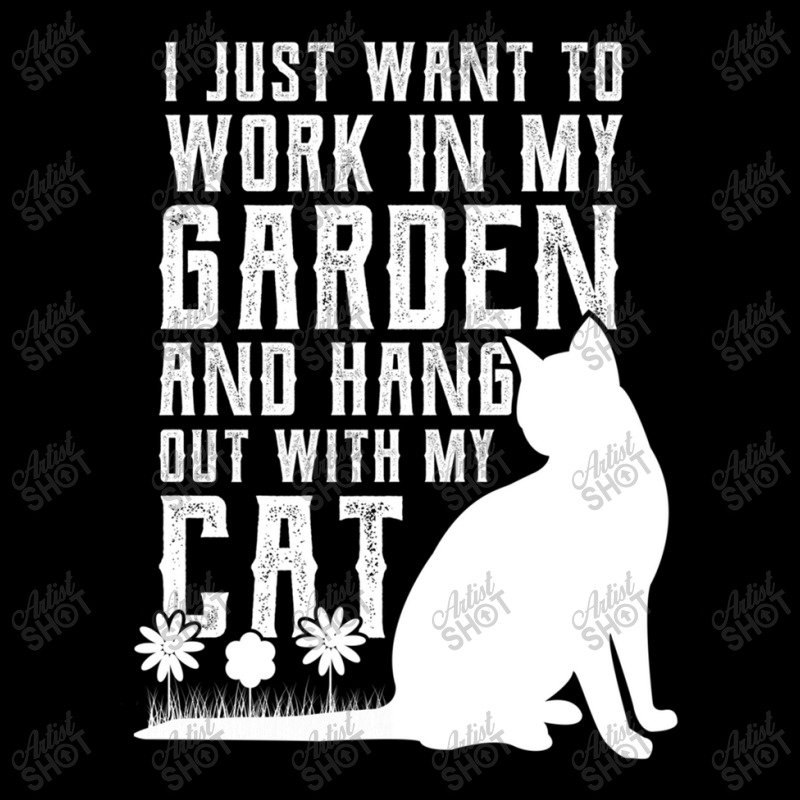 Just Want To Work In My Garden And Hang Out With Cat Cropped Hoodie by LornaHicks | Artistshot