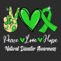 Natural Disasters Awareness Peace Love Hope Green Ribbon T Shirt Exclusive T-shirt | Artistshot