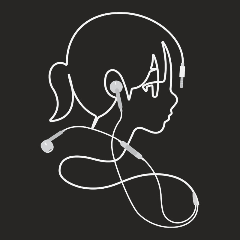 Earphone Anime Girl Ladies Fitted T-Shirt by Bertrand Angulo | Artistshot