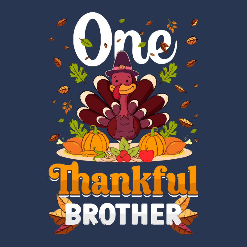 Thanksgiving Turkey Thanksgiving Day November 24 One Thankful Brother Men Denim Jacket | Artistshot