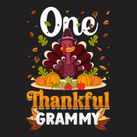 Thanksgiving Turkey Thanksgiving Day November 24 One Thankful Grammy T-shirt | Artistshot