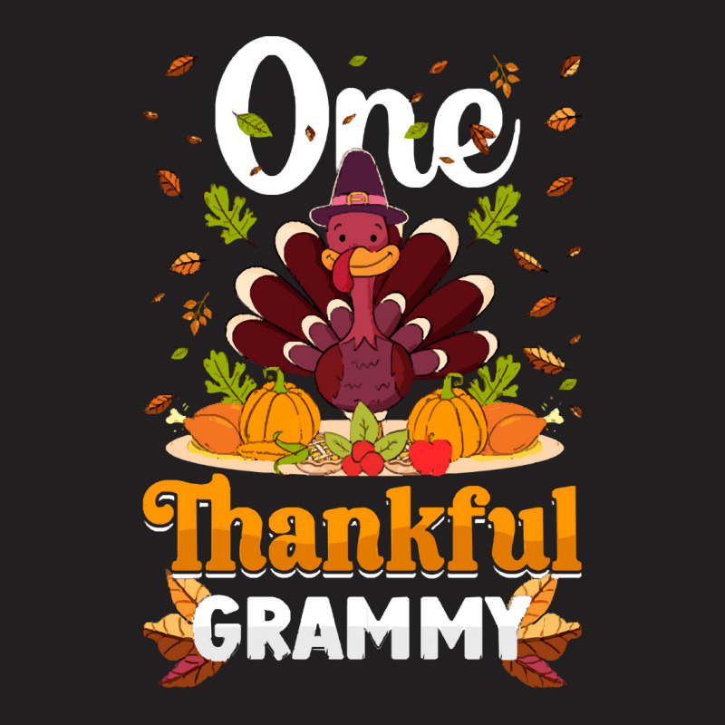 Thanksgiving Turkey Thanksgiving Day November 24 One Thankful Grammy T-shirt | Artistshot