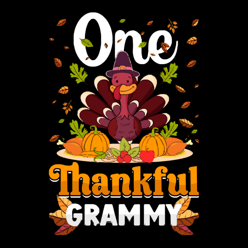 Thanksgiving Turkey Thanksgiving Day November 24 One Thankful Grammy V-neck Tee | Artistshot