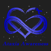 I Wear Blue For Ataxia Awareness Warrior Pullover Hoodie Ladies Polo Shirt | Artistshot