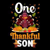 Thanksgiving Turkey Thanksgiving Day November 24 One Thankful Son Men's Long Sleeve Pajama Set | Artistshot