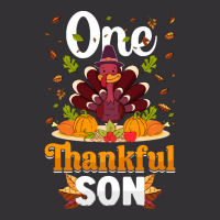 Thanksgiving Turkey Thanksgiving Day November 24 One Thankful Son Vintage Hoodie | Artistshot