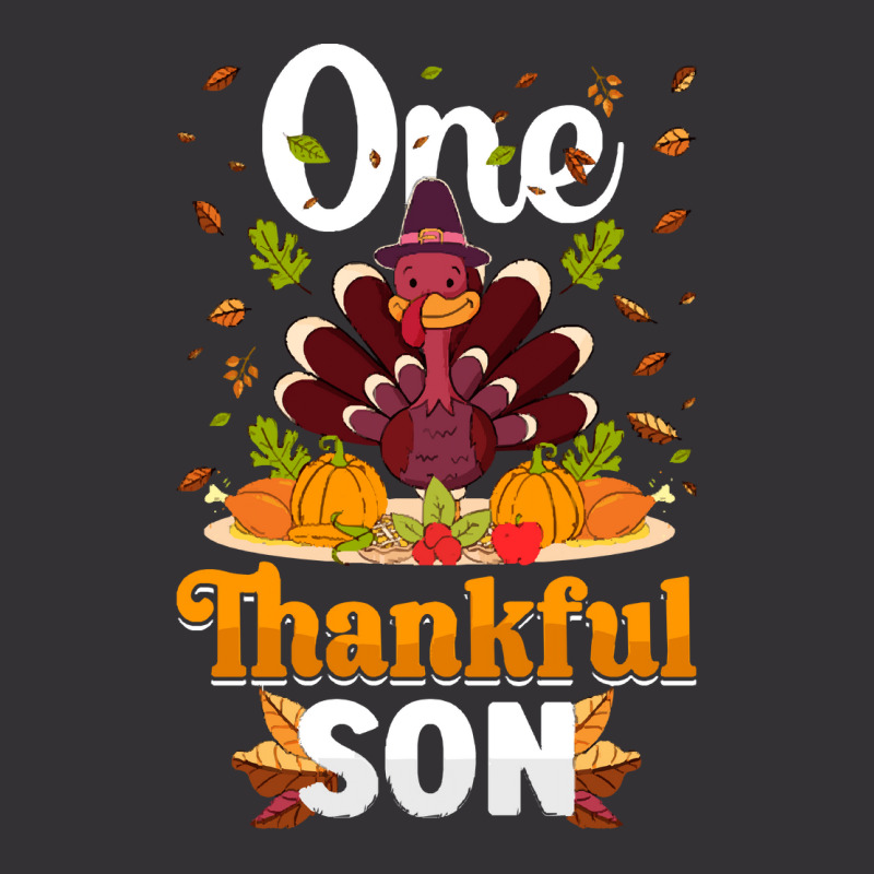 Thanksgiving Turkey Thanksgiving Day November 24 One Thankful Son Vintage Hoodie | Artistshot