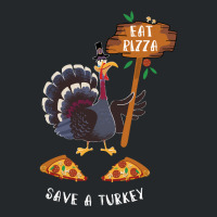 Thanksgiving Turkey Thanksgiving Eat Pizza Save A Turkey Crewneck Sweatshirt | Artistshot