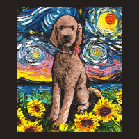 Goldendoodle T  Shirt Brown Goldendoodle Night With Sunflowers T  Shir Tank Top | Artistshot