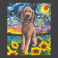 Goldendoodle T  Shirt Brown Goldendoodle Night With Sunflowers T  Shir Vintage T-shirt | Artistshot