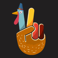 Thanksgiving Turkey Turkey Peace Hand Sign Thanksgiving (1) T-shirt | Artistshot