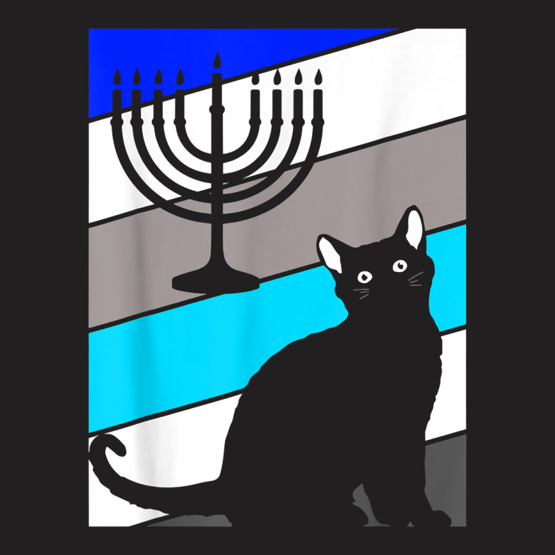 Cat Menorah Hanukkah Cute Kitten Chanukah Jewish Holiday T Shirt T-shirt | Artistshot