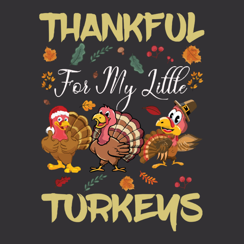 Thanksgiving Turkeythankful For My Littel Vintage Hoodie And Short Set | Artistshot