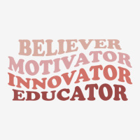 Believer Motivator Innovator Educator Retro Teacher Life Landscape Canvas Print | Artistshot