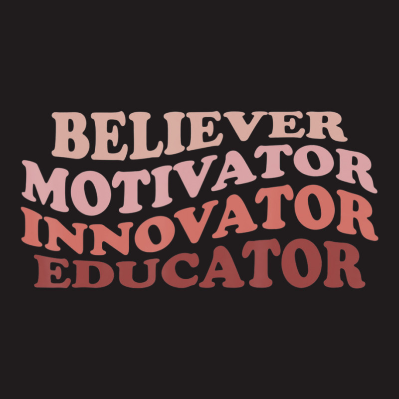 Believer Motivator Innovator Educator Retro Teacher Life Waist Apron | Artistshot