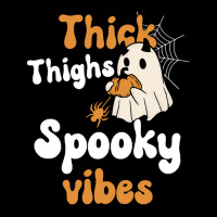 Thick Thighs Spooky Vibes Thick Thighs Spooky Vibes - Retro Groovy Vin Pocket T-shirt | Artistshot