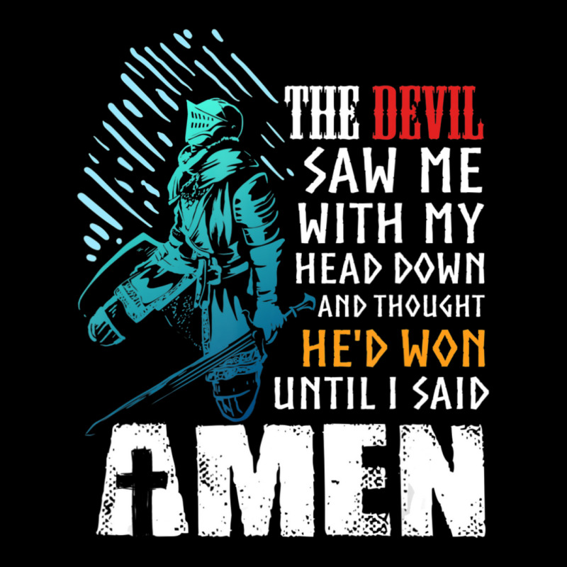 Templar Knight Crusader Quote The Devil Saw Me Adjustable Cap | Artistshot