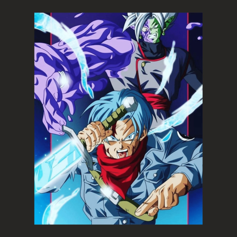 Trunks Vs Zamasu 1 Ladies Fitted T-Shirt by PierceKnight | Artistshot