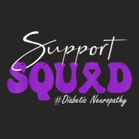 Support Squad Diabetic Neuropathy Awareness Purple Ribbon T Shirt Ladies Fitted T-shirt | Artistshot