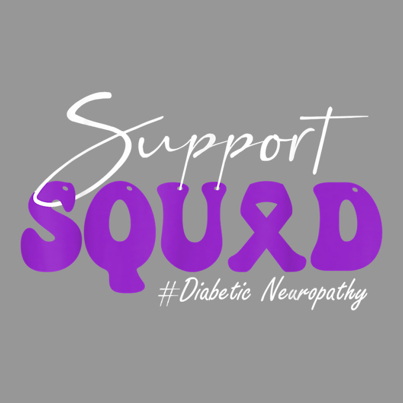 Support Squad Diabetic Neuropathy Awareness Purple Ribbon T Shirt Women's V-Neck T-Shirt by cm-arts | Artistshot