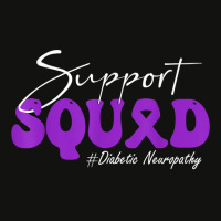 Support Squad Diabetic Neuropathy Awareness Purple Ribbon T Shirt Scorecard Crop Tee | Artistshot