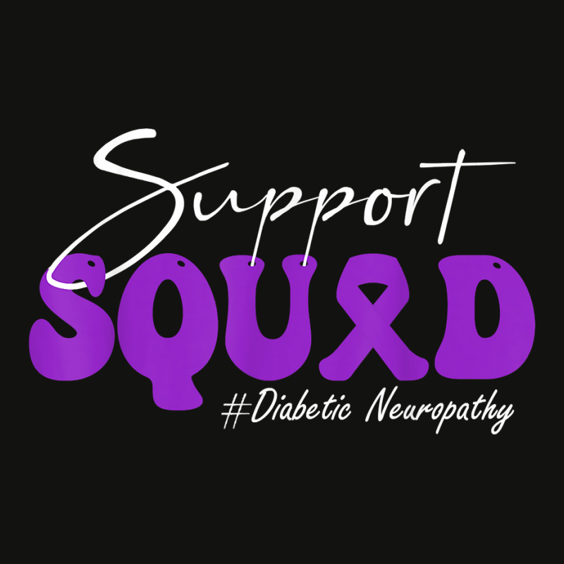 Support Squad Diabetic Neuropathy Awareness Purple Ribbon T Shirt Scorecard Crop Tee by cm-arts | Artistshot