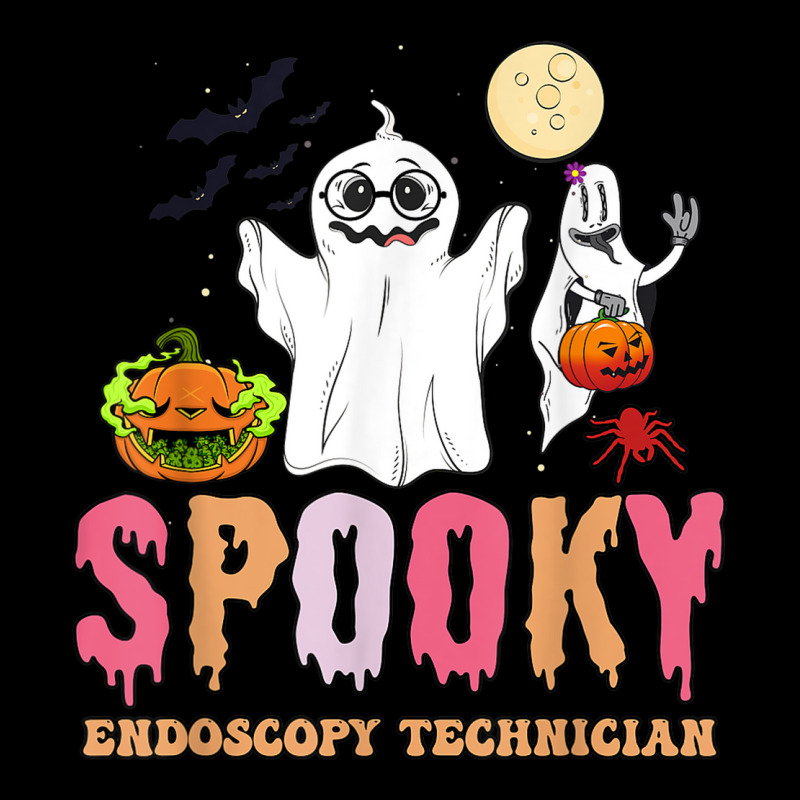 Groovy Ghost Spooky Endoscopy Technician Halloween Costumes Cropped Hoodie by Outpost | Artistshot