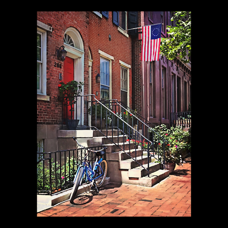 Philadelphia Pa - Bicycle In Front Of Philadelphia Brownstone Zipper Hoodie by Kuwannin528 | Artistshot