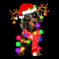 Dachshund Christmas Dachshund Dog Santa Hat Christmas Lights Happy Hol Men's Long Sleeve Pajama Set | Artistshot