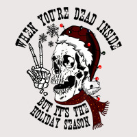 Dead Inside But It's Holiday Season,christmas Santa Skeleton T Shirt Pocket T-shirt | Artistshot