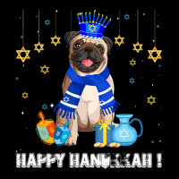 Jewish Pug Dog Menorah Hat Happy Chanukah Hanukkah Jewish V-neck Tee | Artistshot