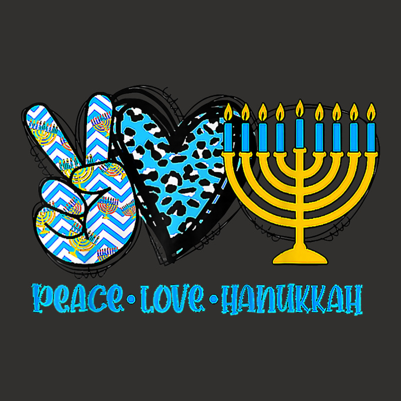 Peace Love Hanukkah Leopard Hanukkah Menorah Jewish Champion Hoodie | Artistshot