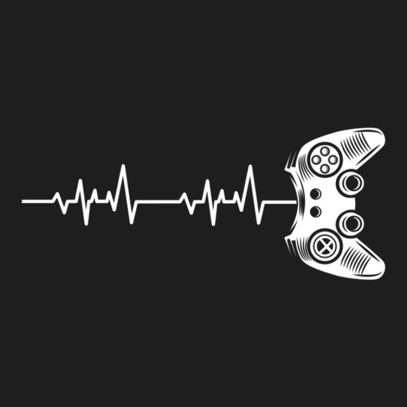 Gamer Heartbeat Lifeline Modern Video Game Controller Cool Gamer Gifts Classic T-shirt by AngieFurr | Artistshot