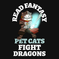 Read Fantasy Pet Cats Fight Dragons Knight Fun Reading Graphic Youth T-shirt | Artistshot